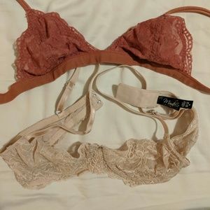 Lot of 2 unlined bralettes